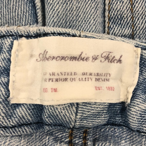 Abercrombie & Fitch Light Wash Wide Leg Cotton Jeans Size 10 - Picture 7 of 8